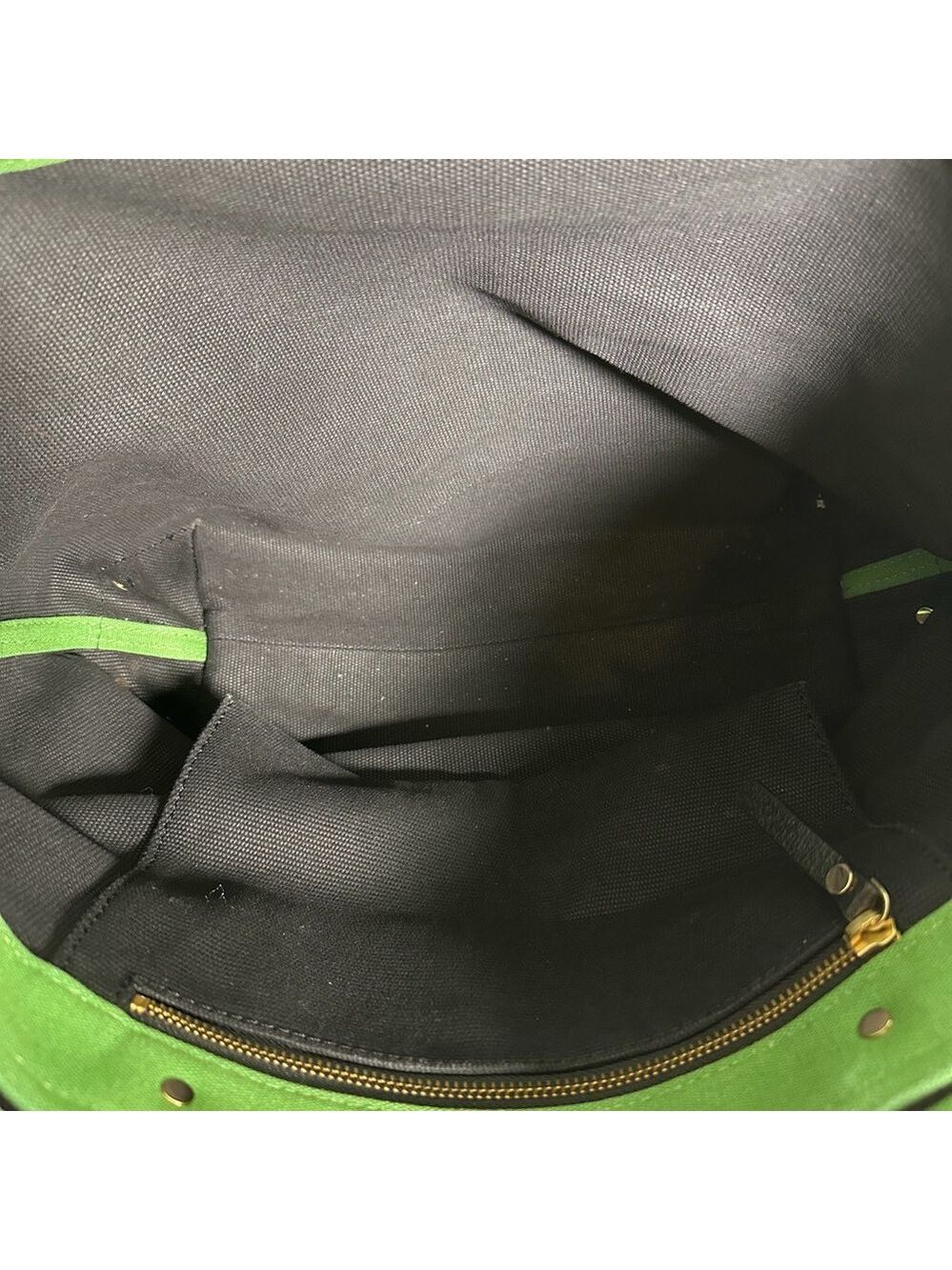 Kate Spade Black Tote with Green Handles - Picture 5 of 8